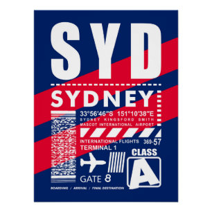 Pôster SYD Aeroporto de Sydney