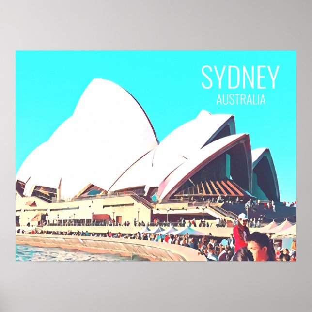Poster Sydney Australia Opera House travel print (Frente)