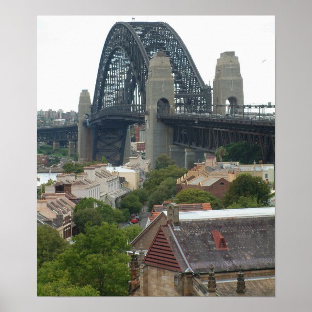 Pôster Sydney, Austrália. Ponte da Baía. (Frente)