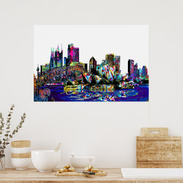 Pôster Sydney em grafite