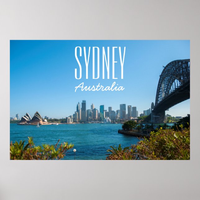 Poster Sydney Harbor Bridge & Opera House Skyline (Frente)