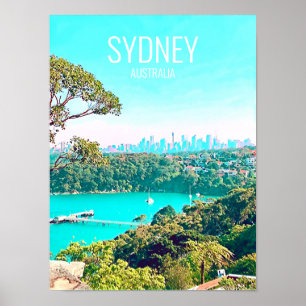 Poster Sydney Harbor Skyline view Mosman