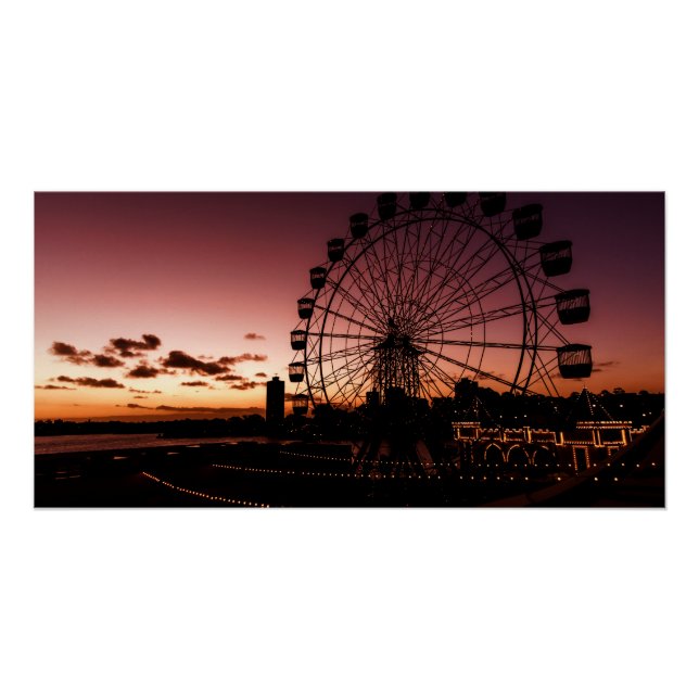 Pôster Sydney Luna Park à noite Glossy Poster (Frente)