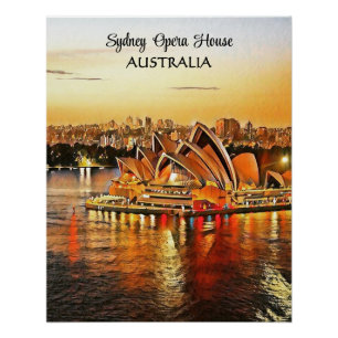 Pôster Sydney Opera House, Austrália Poster