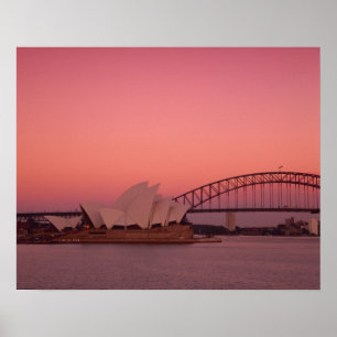 Poster Sydney Opera House e Harbor, Novo Sul