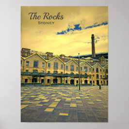 Poster Sydney vintage A viagem cênica Rocks