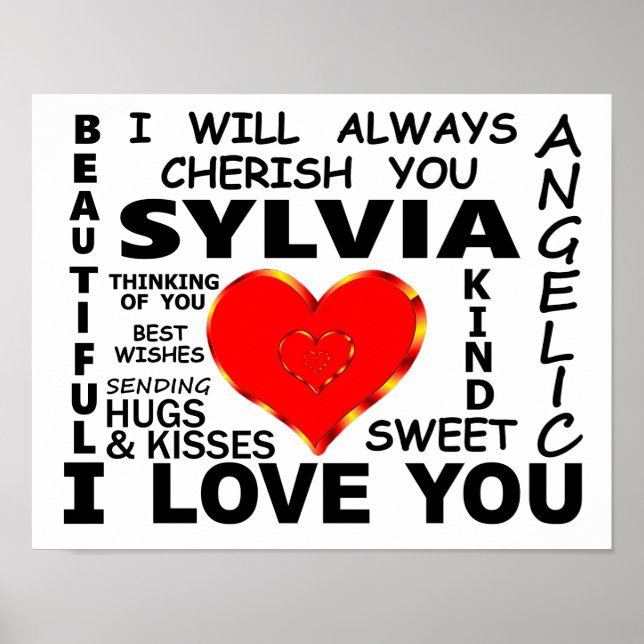 Poster Sylvia I Te Amo (Frente)