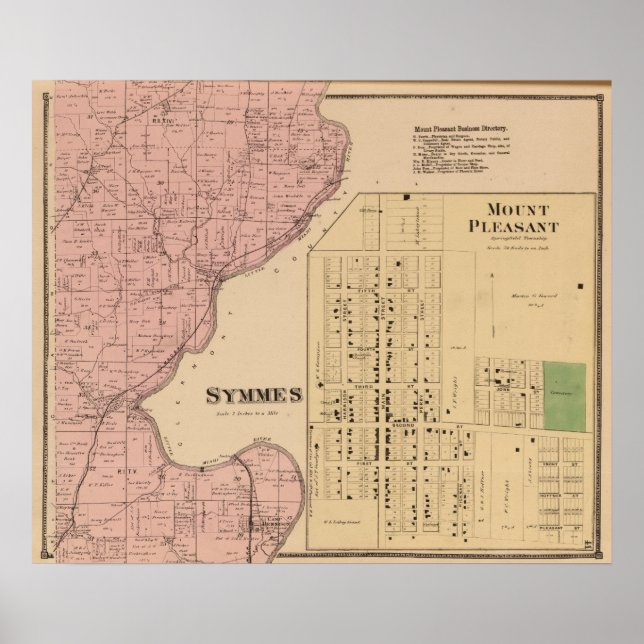 Pôster Symmes Mt Pleasant, Ohio (Frente)