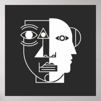 Poster Symmetry Interrupted: The Face Between Angles T-Sh