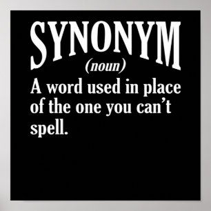 Poster Synonym Definition English Language Teacher