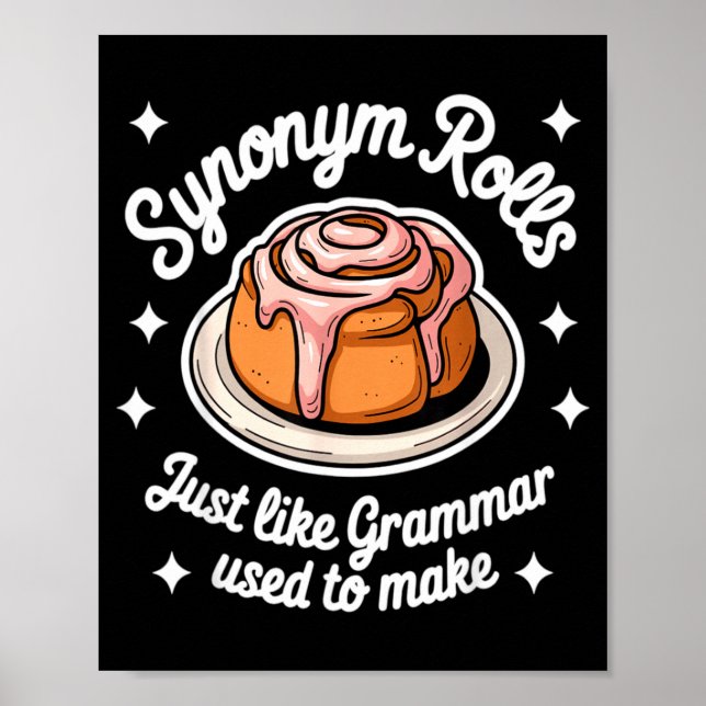 Poster Synonym Rolls Just Like Grammar Used To Make Gramm (Frente)