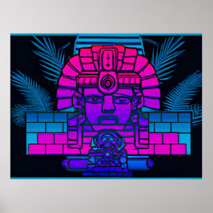 Poster Synthwave Pharaoh