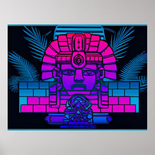 Poster Synthwave Pharaoh (Frente)