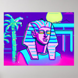 Poster Synthwave Pharaoh