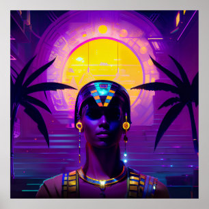 Poster Synthwave Pharaoh
