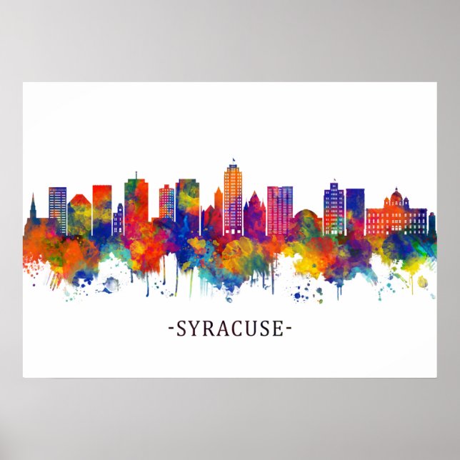 Poster Syracuse New York Skyline (Frente)