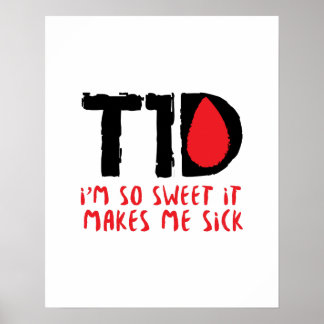 Poster T1D Diabetic Diabetes Gift