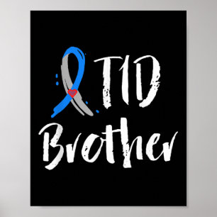 Poster T1d Irmão Tipo 1 Sensibilização para a diabetes Ci