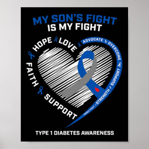 Poster T1D Mãe Pai A Luta do Meu Filho Contra a Diabetes