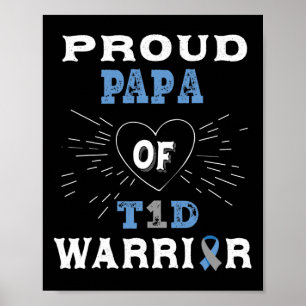 Poster T1d Orgulho Papa Diabetes Sensibilização Tipo 1 In