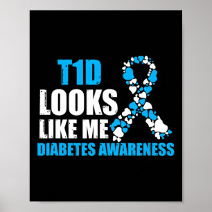 Poster T1d Parece Que Me Dão Consciência Da Diabetes