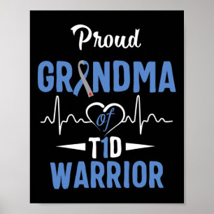 Poster T1D Sensibilização para a Vovó Orgulhosa Diabetes