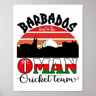 Poster T20 Críquete Rdos Hospeda a Seleção de Críquete da
