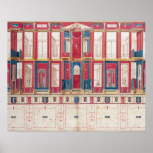 Poster T31456 Study of a Roman Fresco, 1775 (w/c, gouache