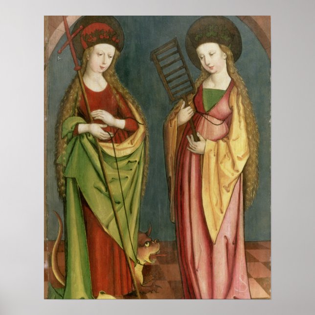 Pôster T32982 Rua. Margaret de Antioch e Ruas. Fé, c.15 (Frente)