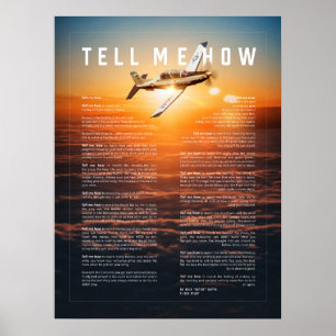Poster T-6 Texan II com Diga-me como ode voo
