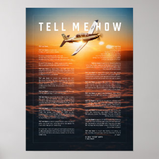 Poster T-6 Texan II com Diga-me como ode voo