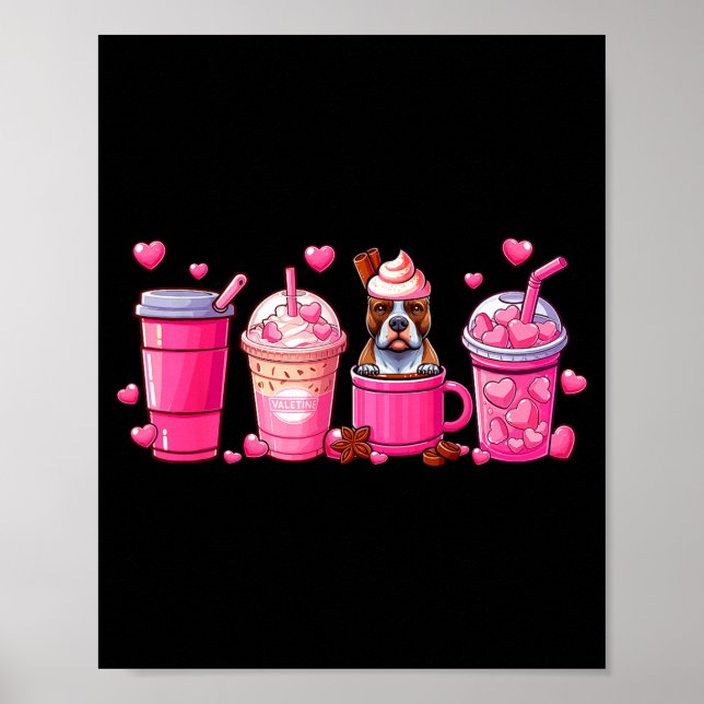 Poster T Bull Inside Cup Coffees Lover Valentine's Day He (Frente)