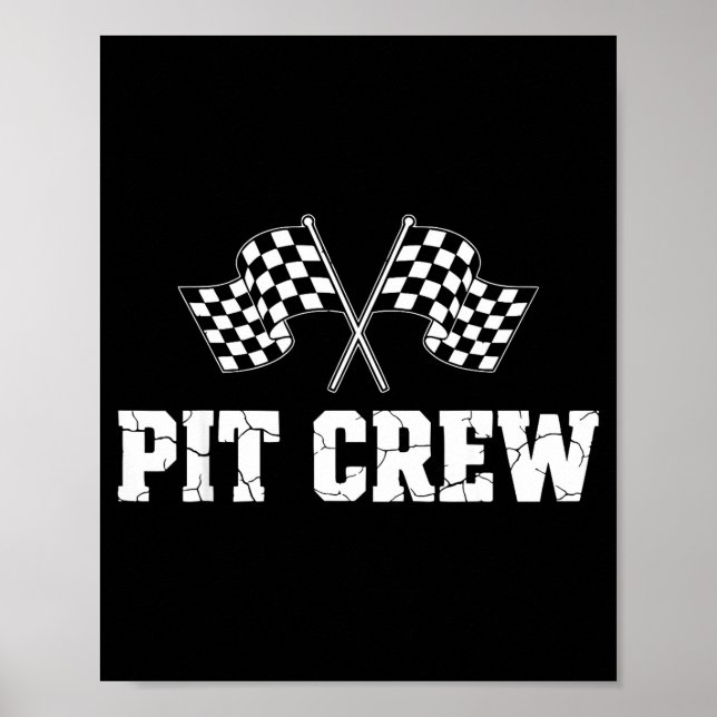 Poster T Crew Race Car Birthday Party Family Matching Car (Frente)