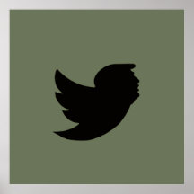 POSTER - T DESIGN DE AVES - VERDE/PRETO