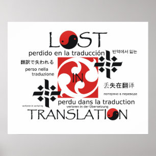 Pôster T perdido na tradução