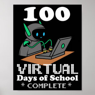 Poster T-Q De Aprendizado Remoto De Dias Virtuais Da Esco