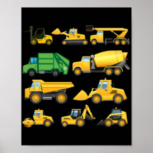 Poster T reuqcukiTrucks E Diggers Construção