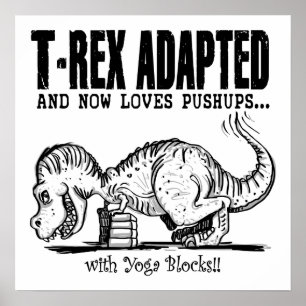 Pôster T-Rex ama Pushups