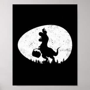 Poster T Rex Coelho Dinossauro Páscoa Miúdos De Ovos T