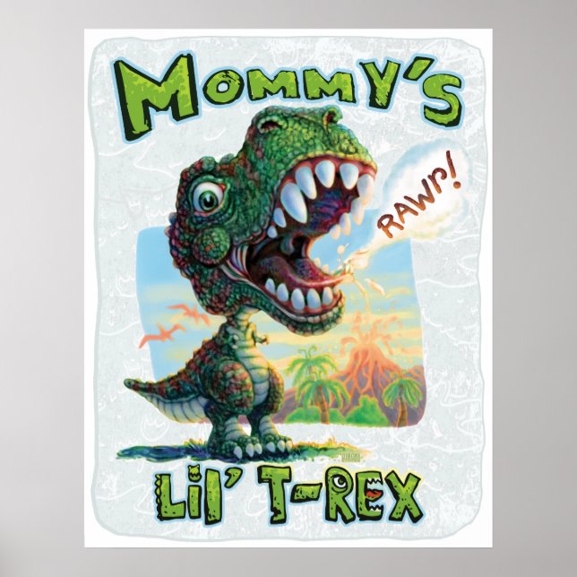 Poster T Rex Da mamãe (Frente)