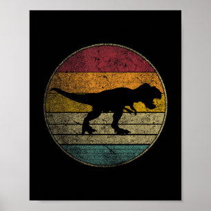 Poster T Rex Dinossaur - Vintage Love Women Kids Men Retr