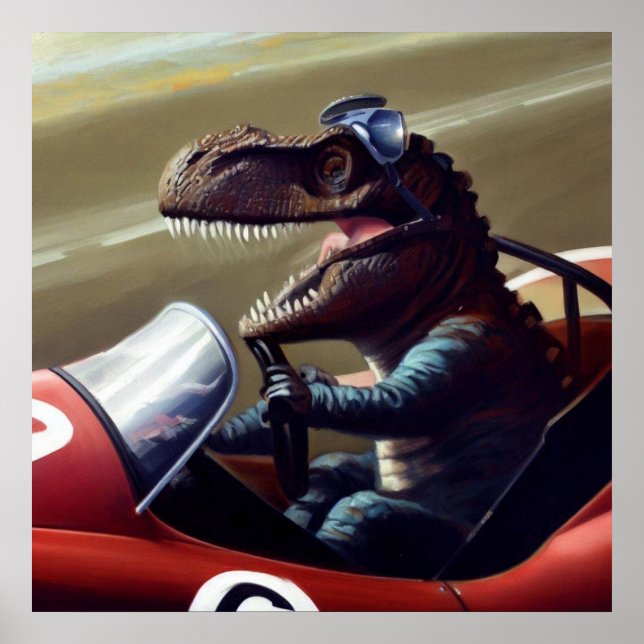 Poster T Rex Racecar (Frente)