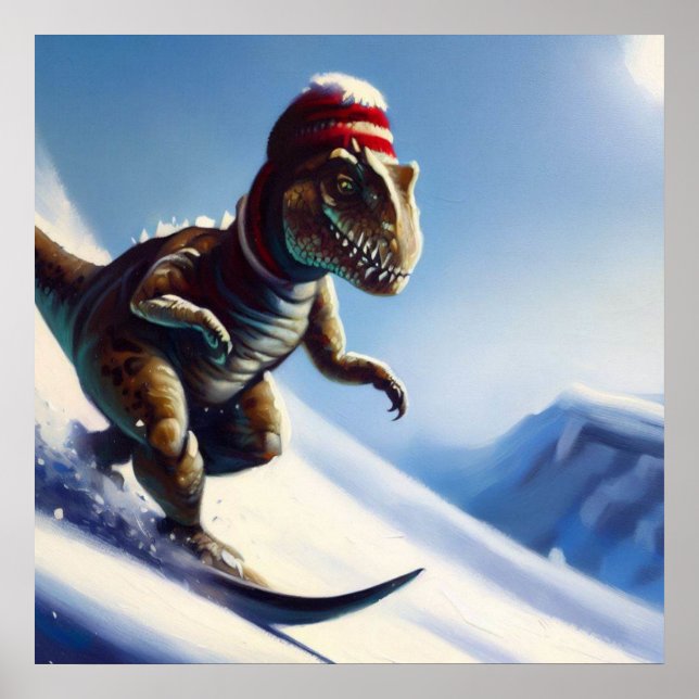 Poster T Rex Snowboard (Frente)