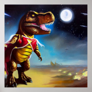 Poster T Rex Space Opera Hero
