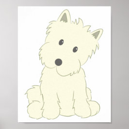 Poster T-Shirt Cachorro Bonito Fluffy