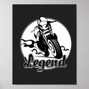 Poster T-Shirt de Motocicleta de Legenda