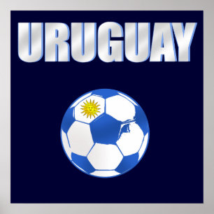 Pôster T-shirt e presentes do futebol de Uruguai