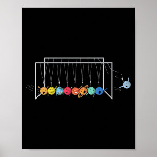 Poster T-shirt engraçado do sistema solar dos planetas Ad