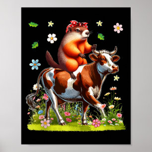 Poster T-shirt infantil para amante de fazendeiro de vaca