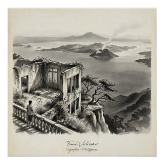 Pôster Taal Volcano Tagaytay Philippines Landscape